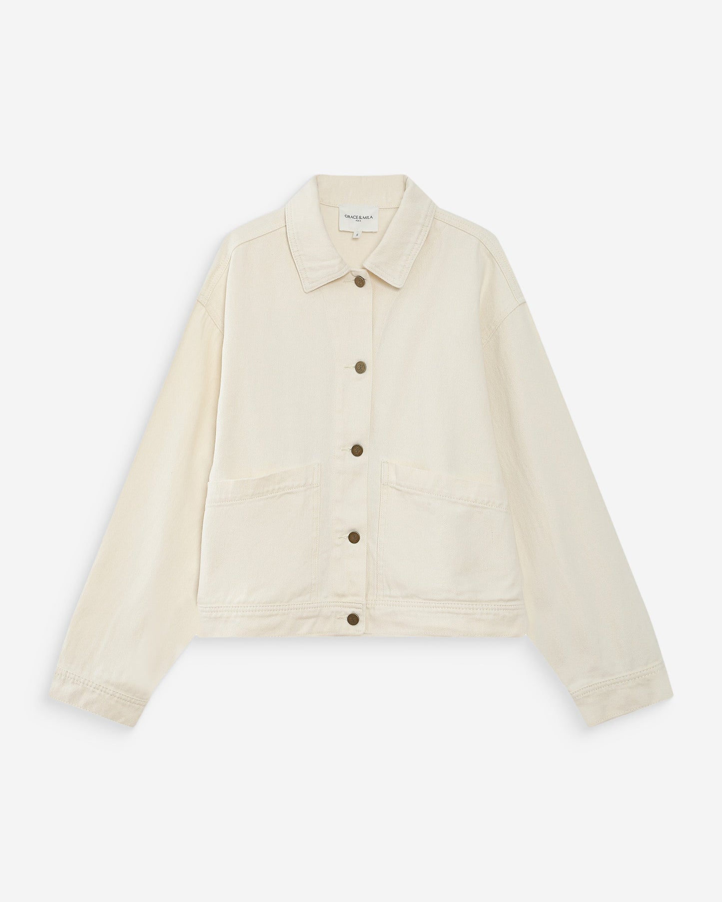 Grace & Mila Vinnie Jacket in Ecru Denim