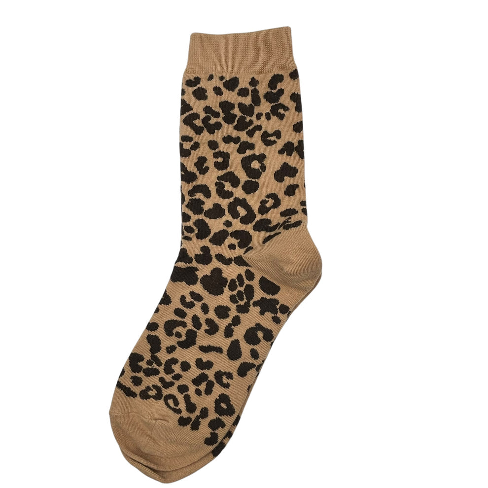 Sixton Leopard Socks in Sand