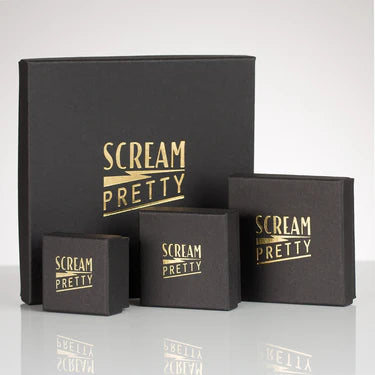 Silver Smiley Face Charm Hoop Earrings by Scream Pretty