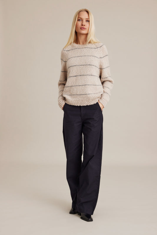 Sibin Linnebjerg Kia Jumper in Light Solid Sand / Antrazit