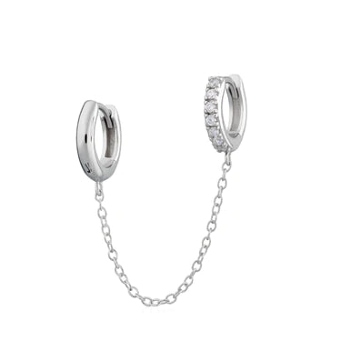 Scream Pretty Chain Linked Mismatched Huggie Earring