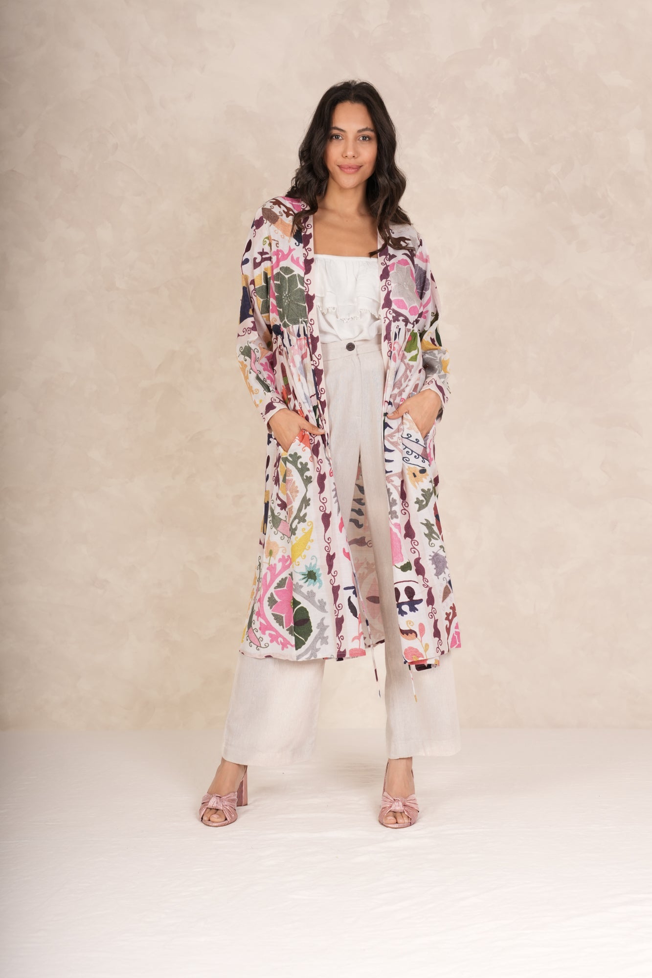 One Hundred Stars Susani Pink Duster Jacket