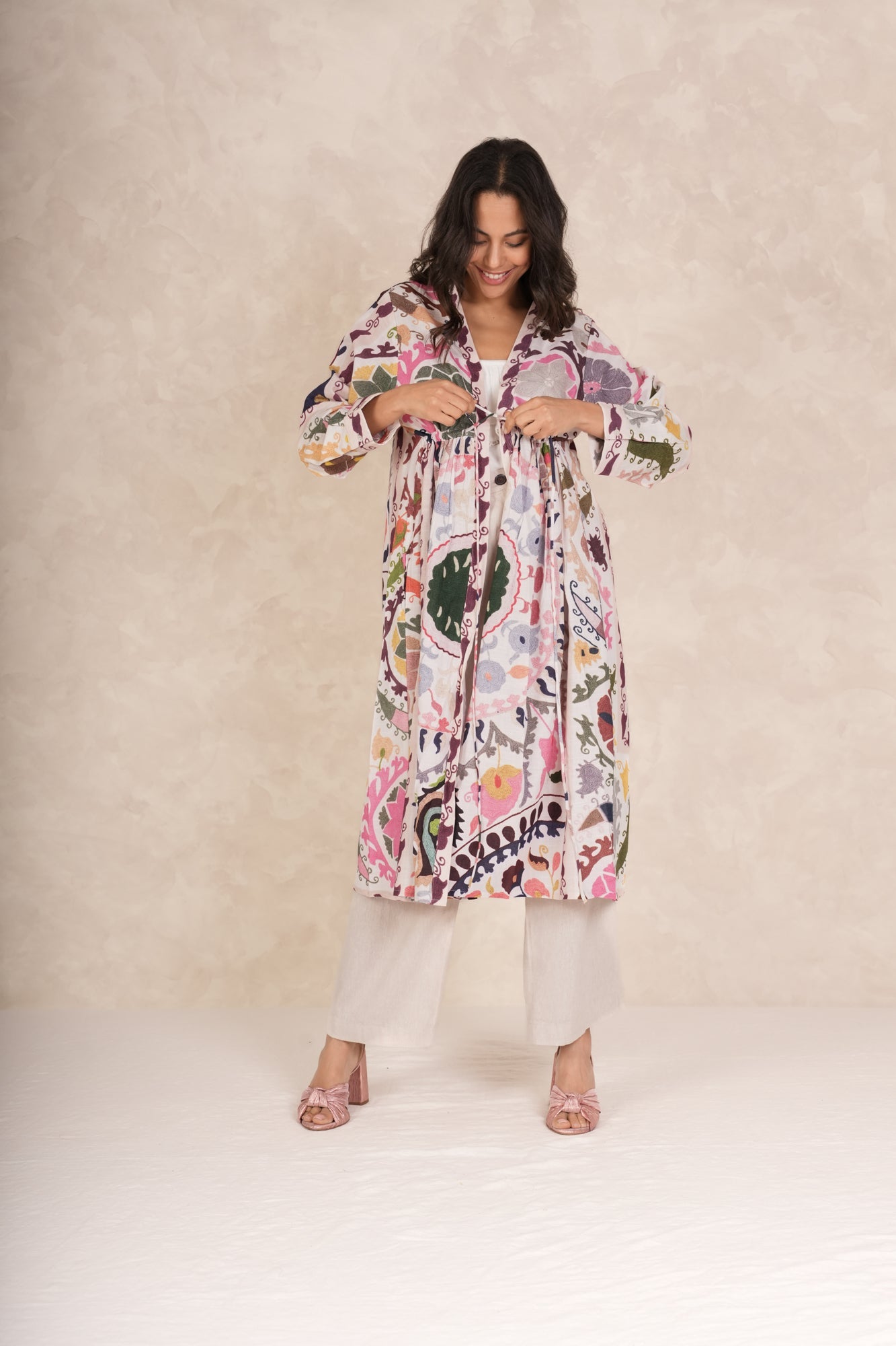 One Hundred Stars Susani Pink Duster Jacket