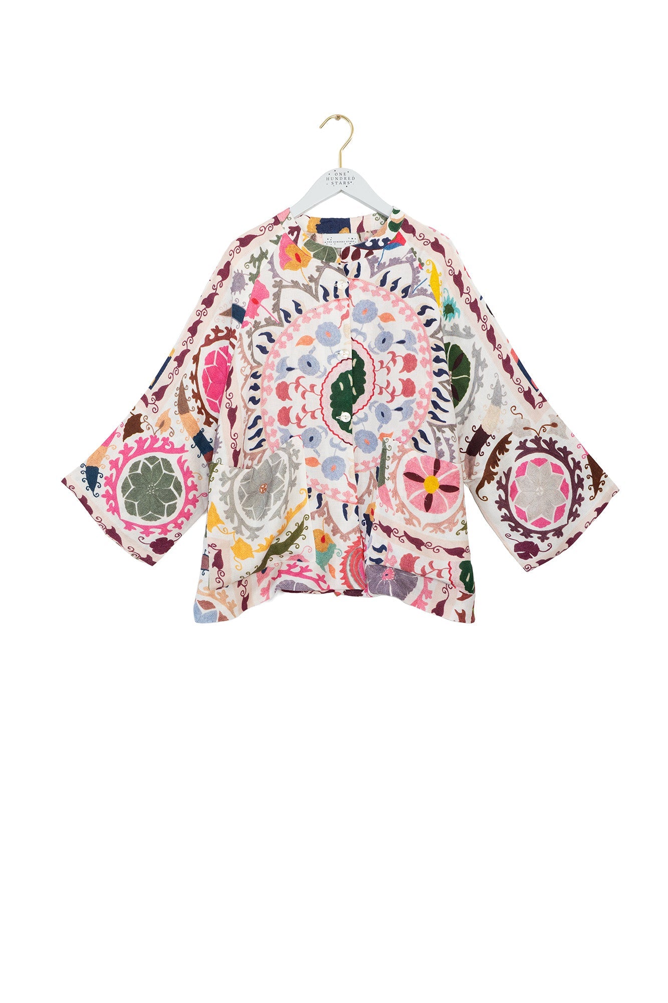 One Hundred Stars Susani Pink Linen Jacket