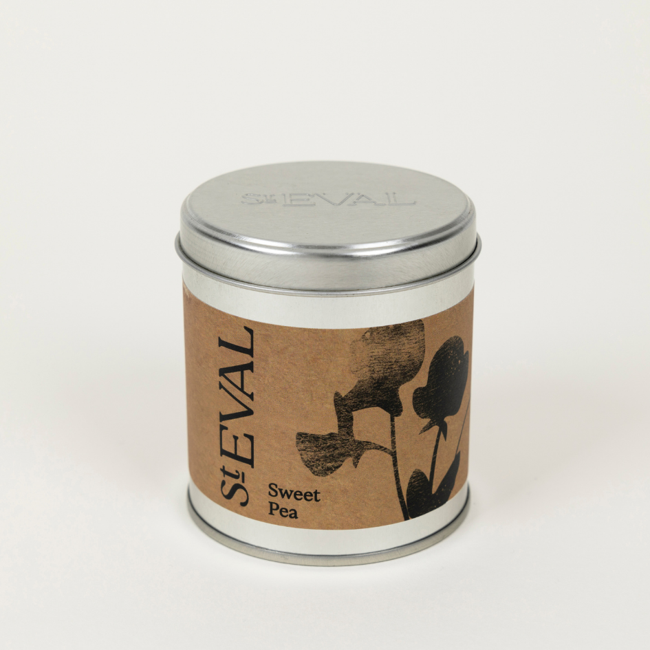 St Eval Sweet Pea, Scented Tin Candle