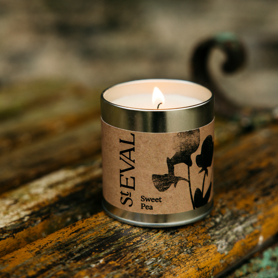St Eval Sweet Pea, Scented Tin Candle