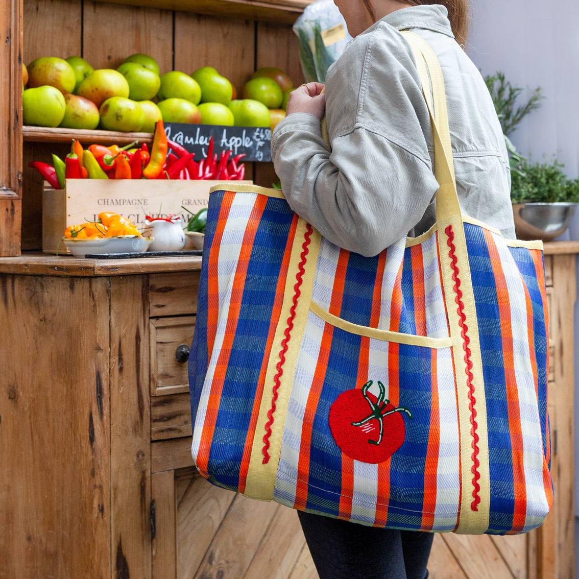 Recycled Plastic Tomato Tote Bag