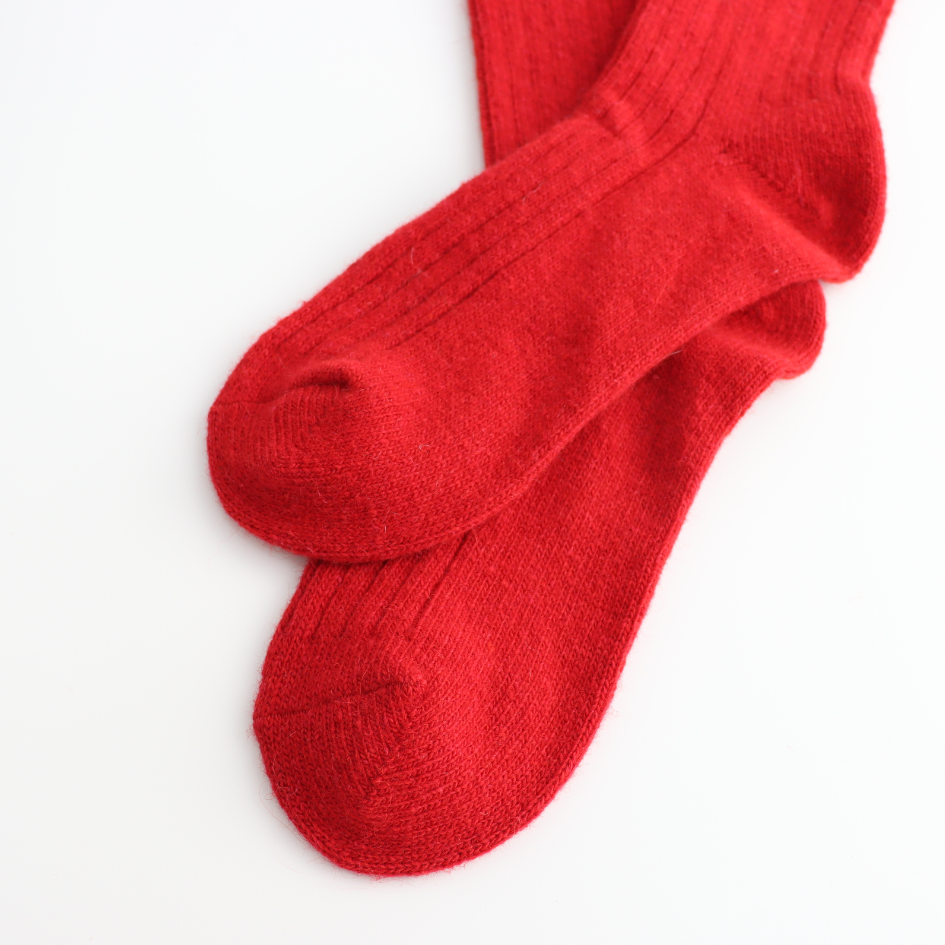 Miss Sparrow Winter Rib Socks Red