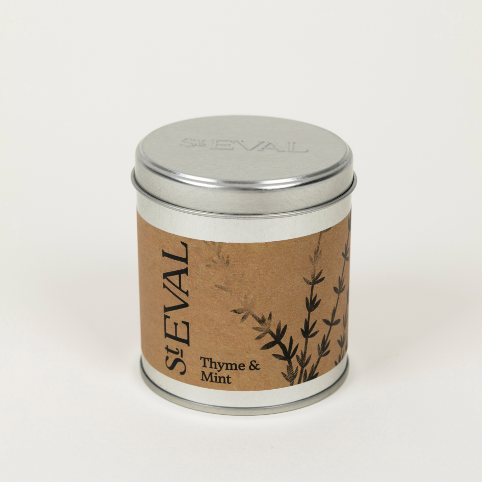 St Eval Thyme & Mint, Scented Tin Candle