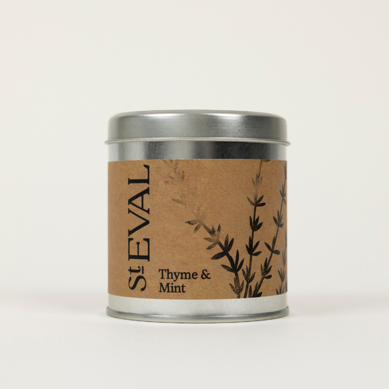 St Eval Thyme & Mint, Scented Tin Candle