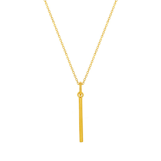 Vurchoo Jewellery Minimalist Gold Bar Pendant