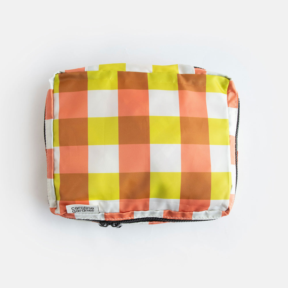 Caroline Gardner Multi Flower/Check Set of 3 Packing Cubes