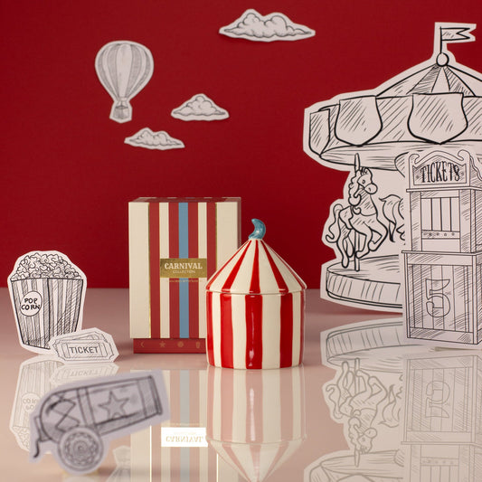Zesty Lemons Carnival Ringmaster Red Candle - Plum & Pomegranate