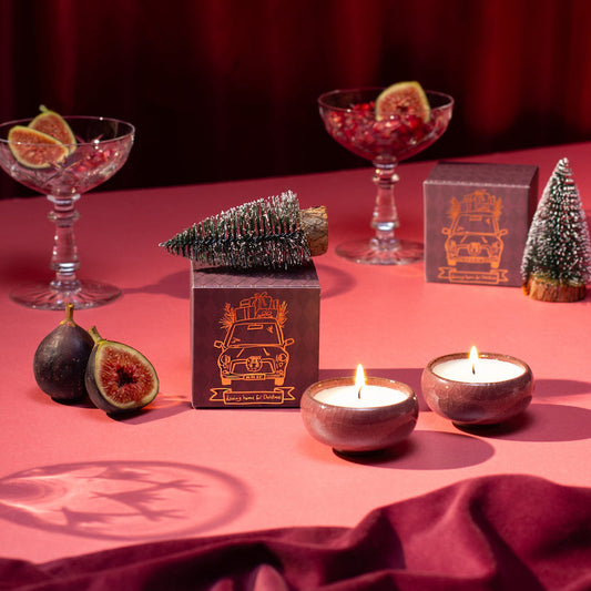 Zesty Lemons Sparkle Season - Driving Home For Christmas Tea Lights (Box of 2) - Christmas Spruce