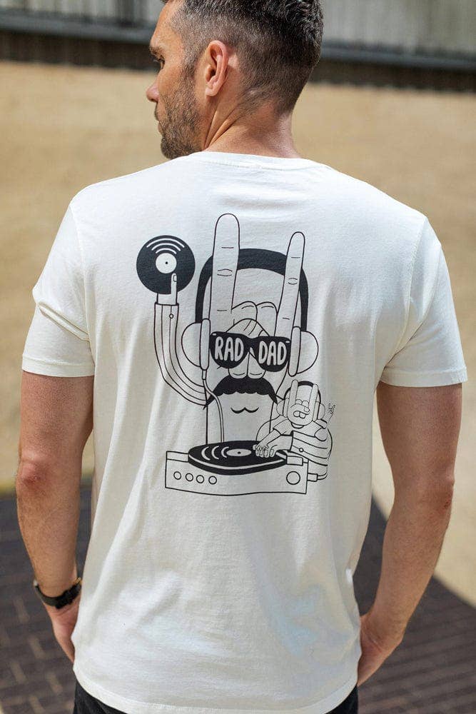 Black & Beech - RAD DAD Music T-Shirt in White