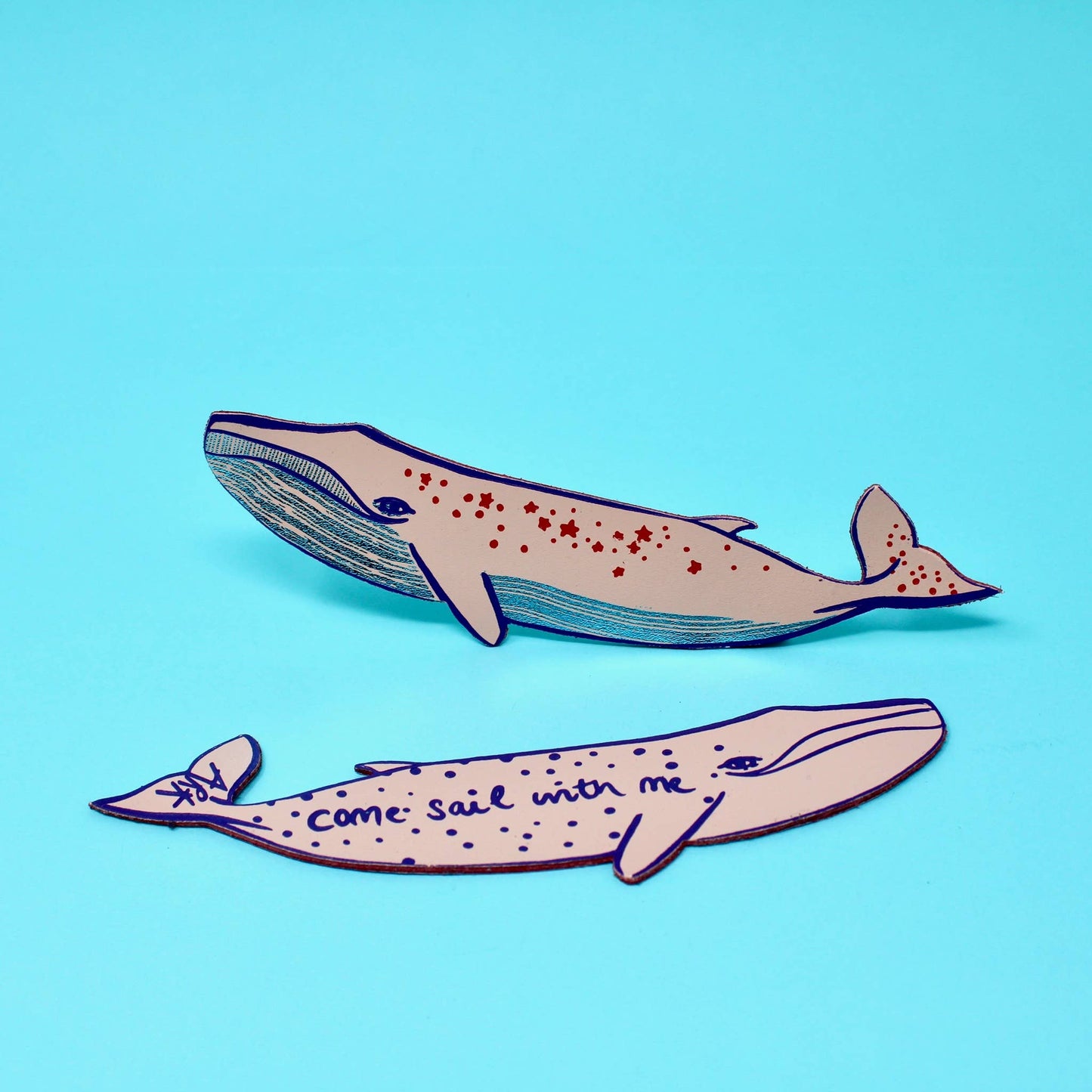 Arc Colour Design Whale 'Sail with Me' Bookmark: Heritage Blue
