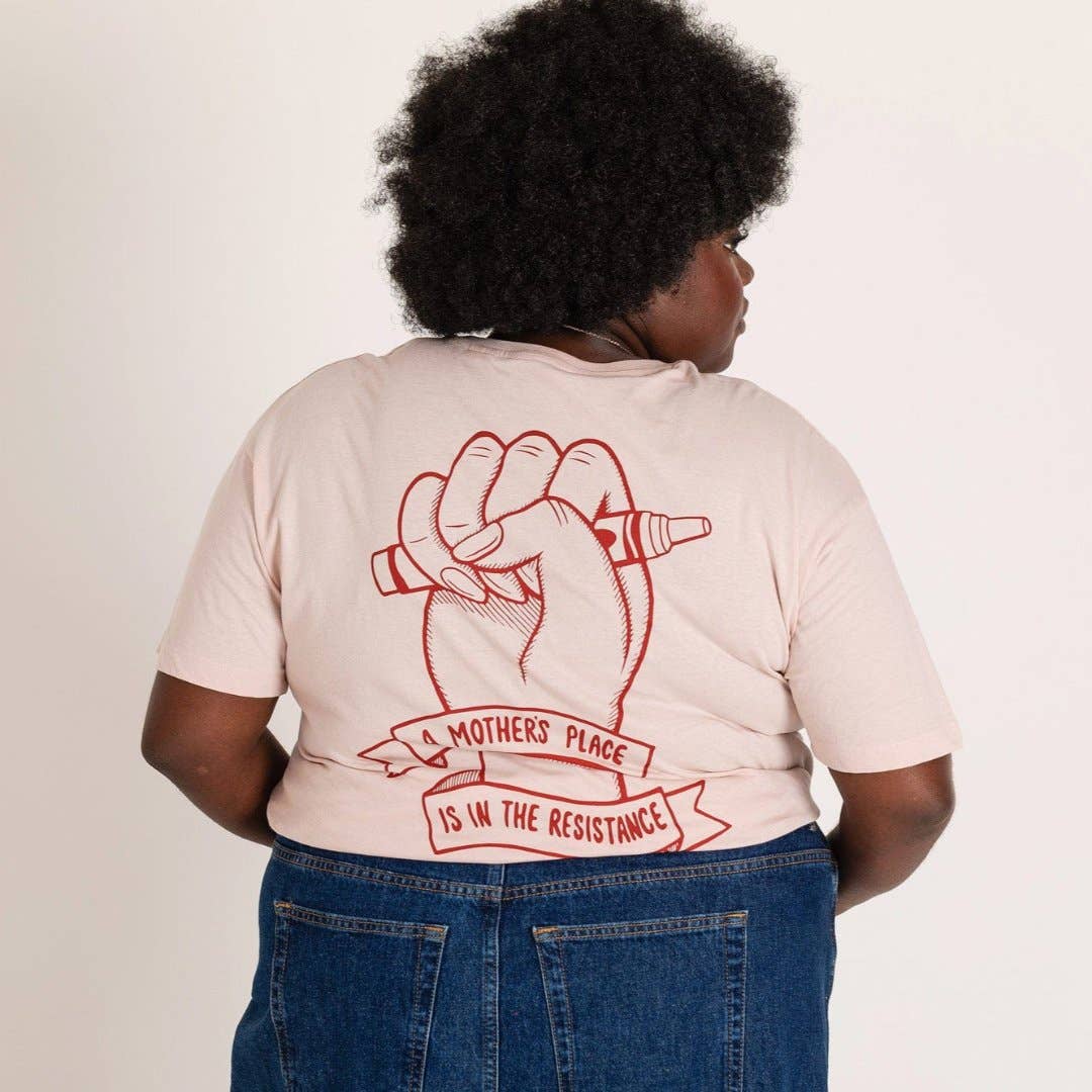 Black & Beech - A Mother's Place is in the Resistance Pink T-Shirt