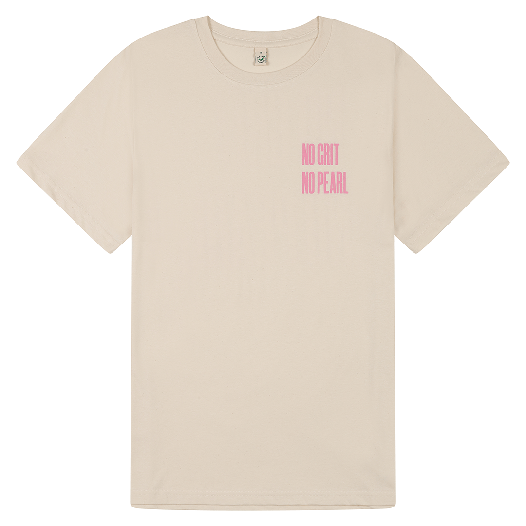 Black & Beech - No Grit No Pearl Organic Cotton T-Shirt in Raw Cotton