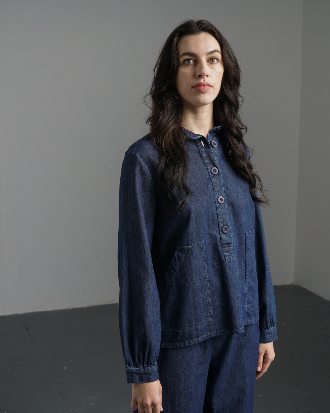 Bibico Mika Utility Shirt in Denim