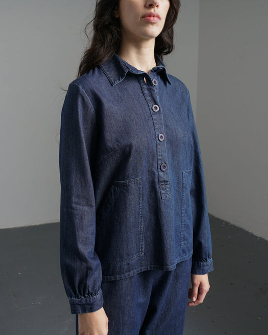 Bibico Mika Utility Shirt in Denim