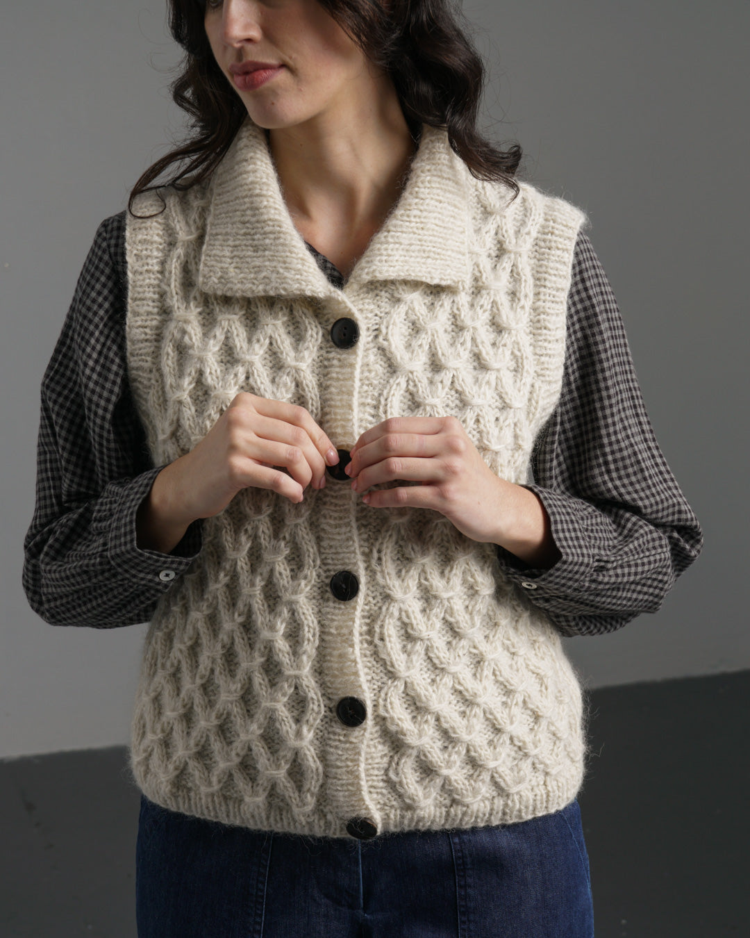 Bibico Peppa Buttoned Vest in Natural