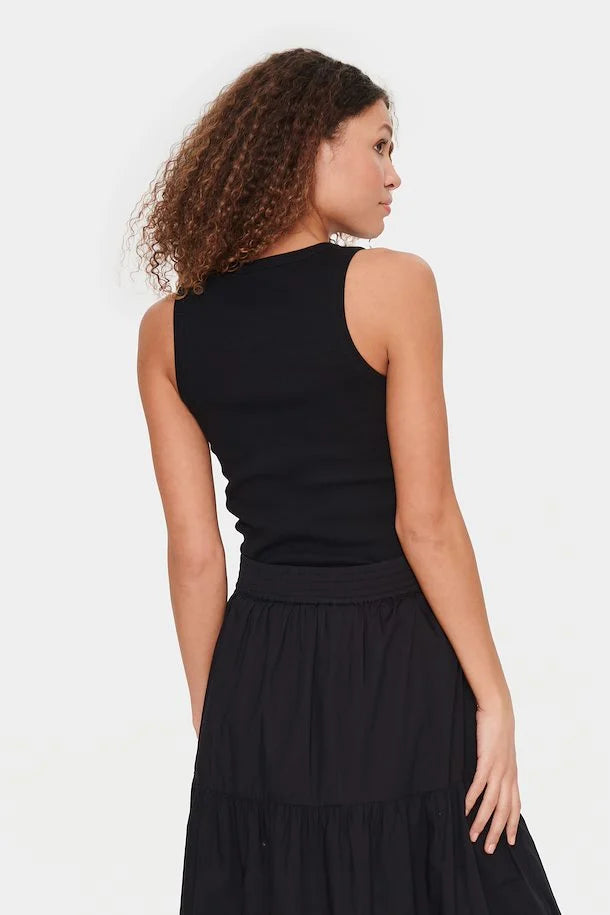 Saint Tropez Black AstaSZ High Tank Top