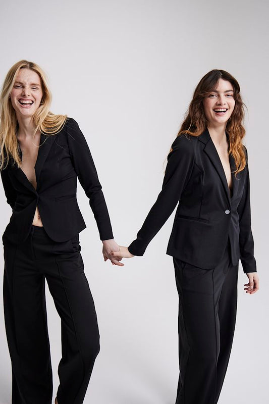 ICHI Kate Office Wide Pants full length Black