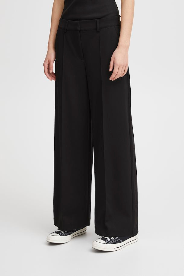 ICHI Kate Office Wide Pants full length Black