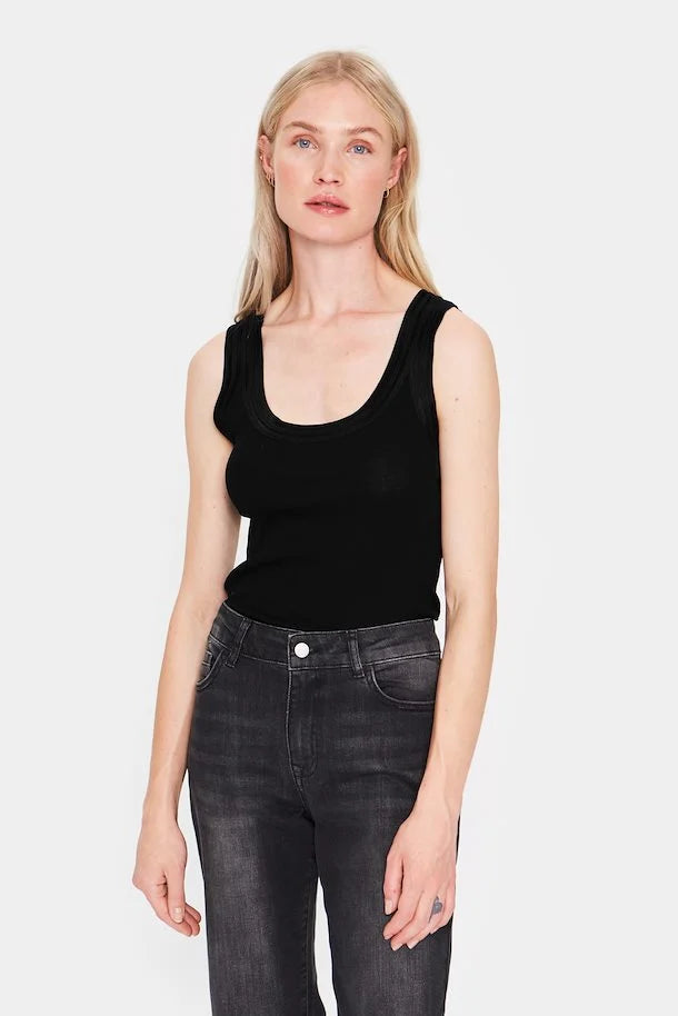 Saint Tropez Maya Tank Top in Black