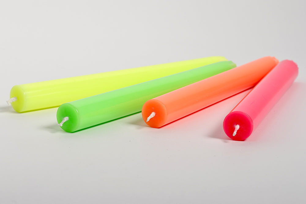 Not The Girl Who Misses Much 4pcs Candle Set Bright Neon