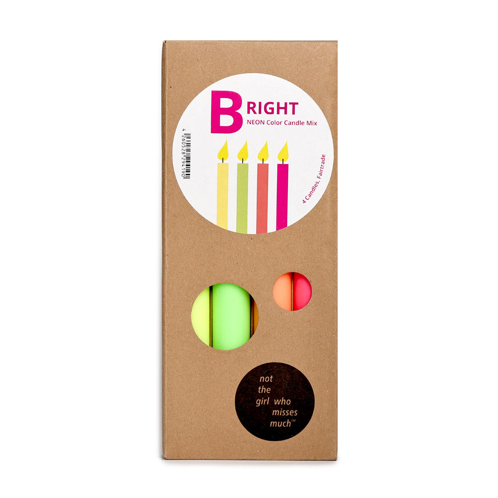 Not The Girl Who Misses Much 4pcs Candle Set Bright Neon