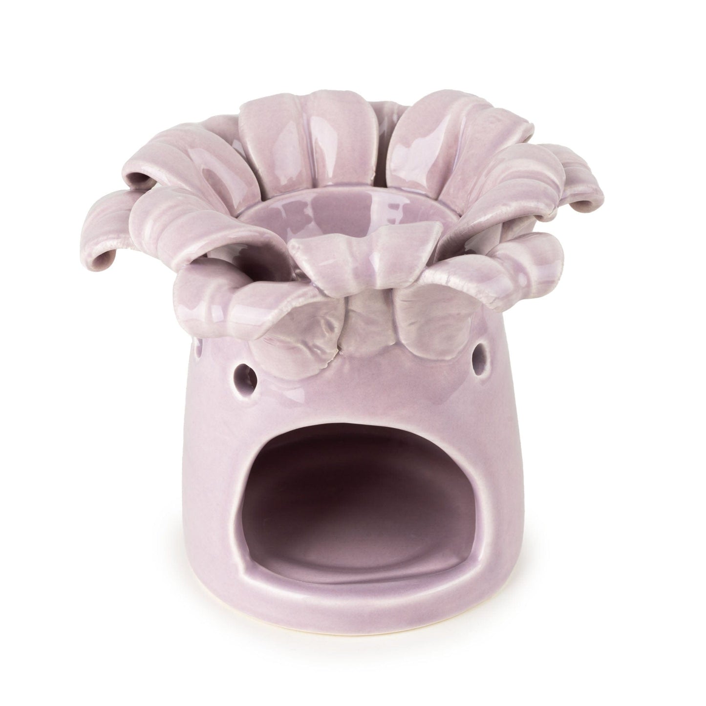 Bell Flower Shaped Wax Burner Lilac - handcrafted