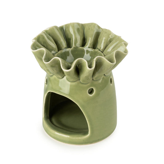 Flower Wax Burner - Green - handcrafted