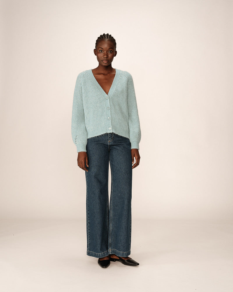 Grace & Mila Panettone Cardigan in Aqua