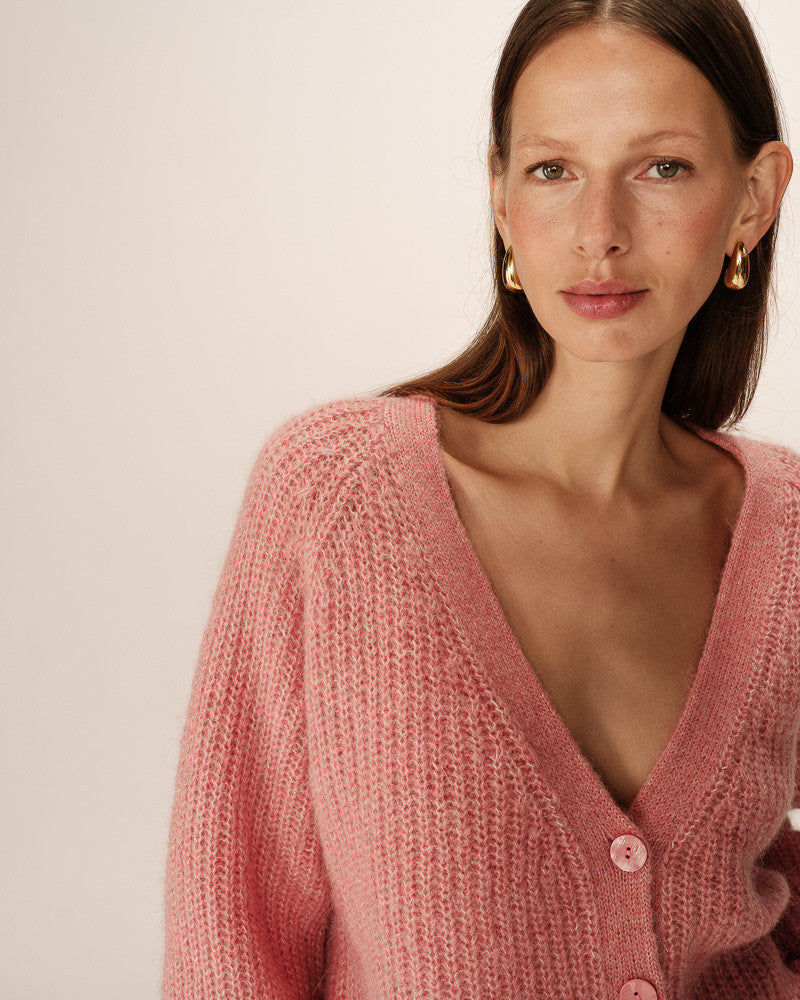 Grace & Mila Panettone Cardigan in Rose