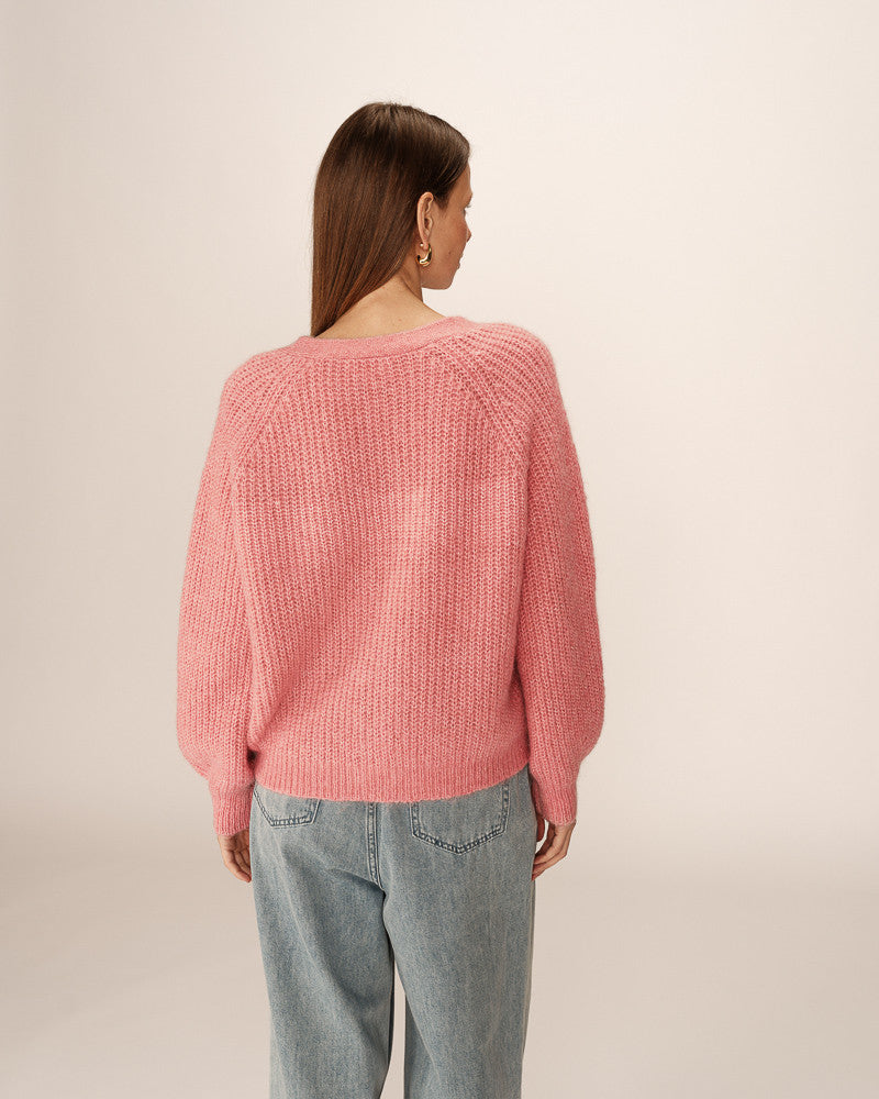 Grace & Mila Panettone Cardigan in Rose