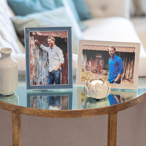 Addison Ross Denim Enamel & Silver Frame 4x6