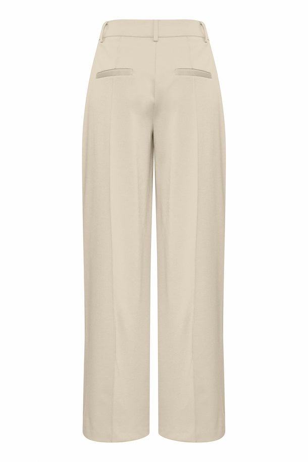 ICHI Kate Office Long Wide Pants in Doeskin