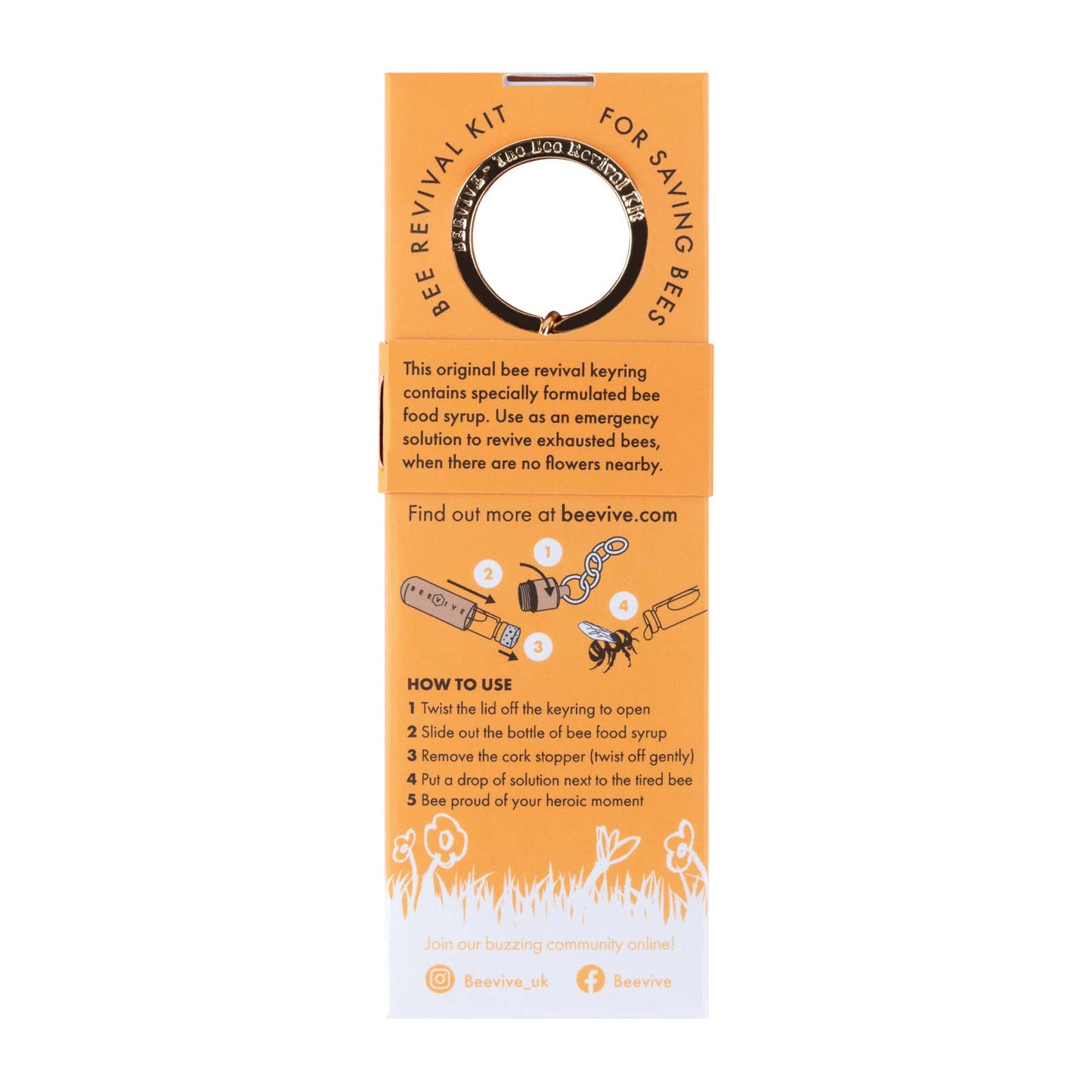 Beevive Ltd - The Original Bee Revival Kit with Bee ID Tag 🐝: Gold