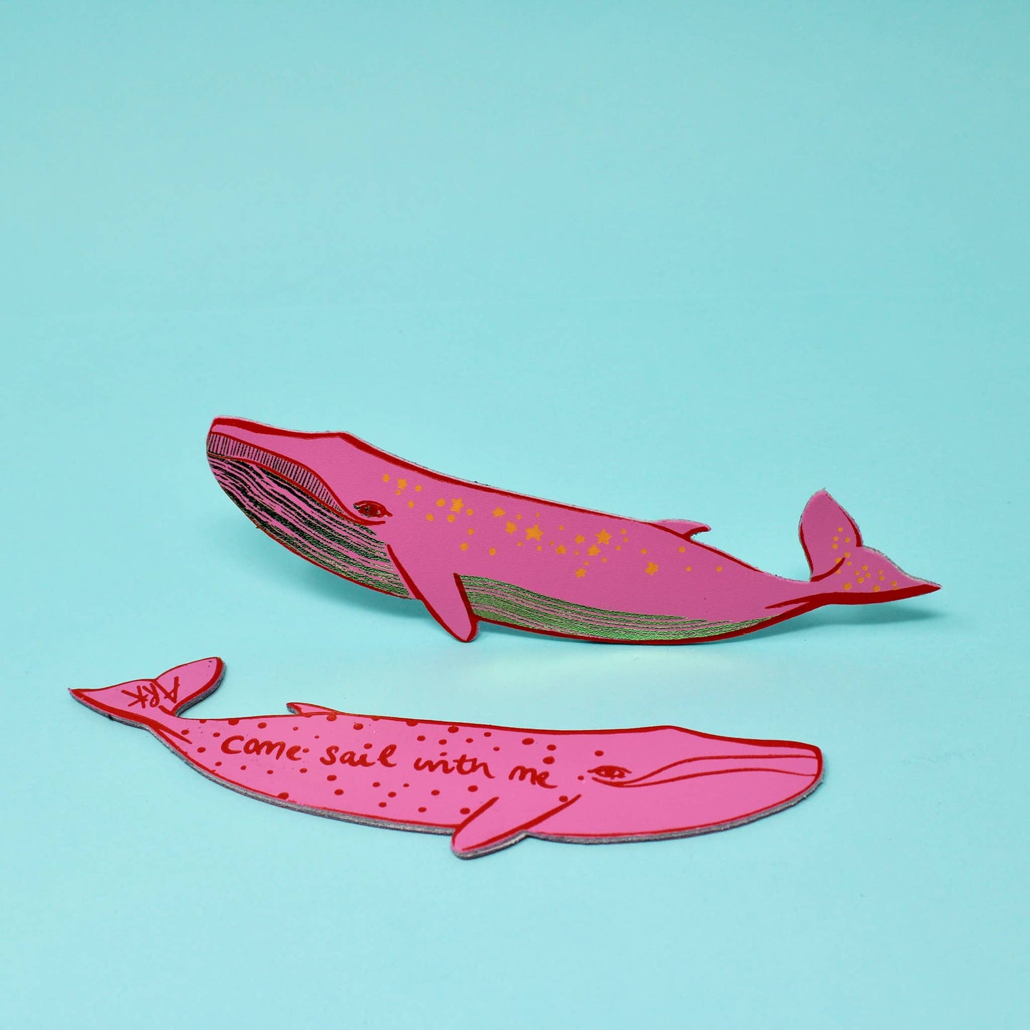 Arc Colour Design Whale 'Sail with Me' Bookmark: Heritage Blue