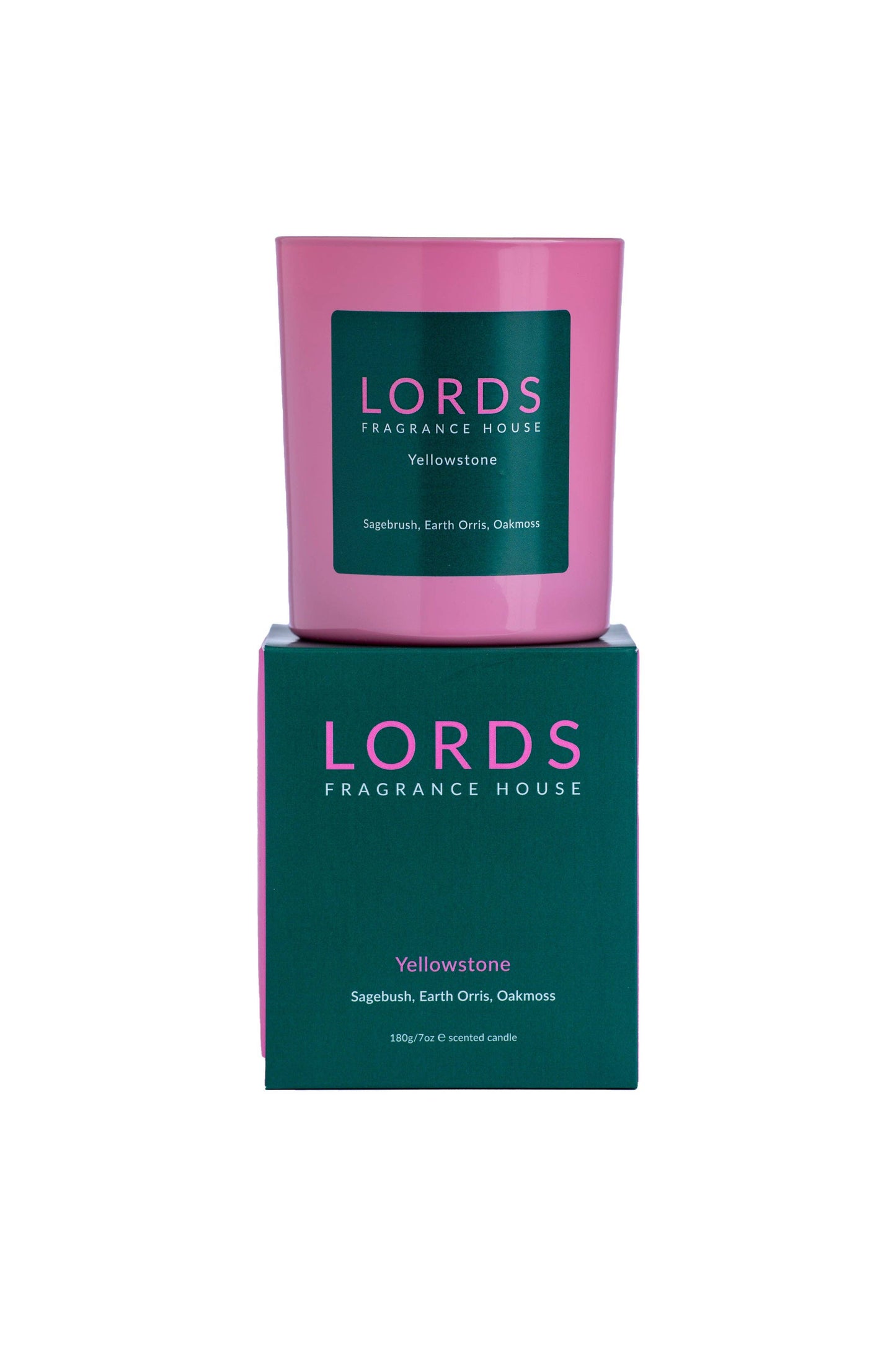 LORDS Fragrance House - Yellowstone Pink Glass Candles