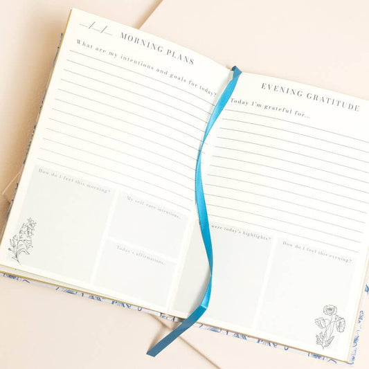 Lisa Angel - Blue Wildflower Print Daily Gratitude Journal
