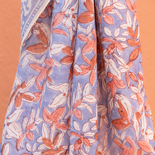 Zen Ethic Fig Square Scarf in Lilac