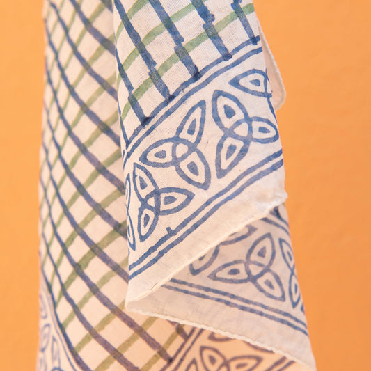 Zen Ethic Croisette Bandana Scarf in Blue Green
