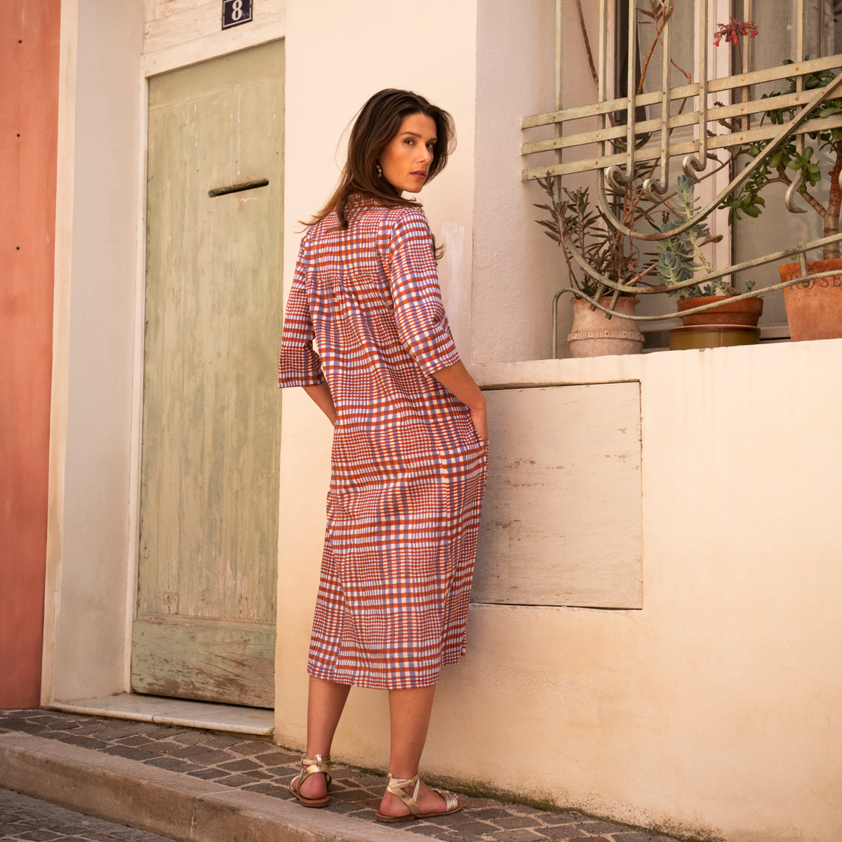 Zen Ethnic Mia Nissa Dress in Orange Lilac