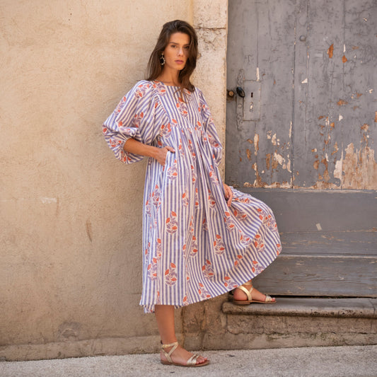 Zen Ethnic Lorette Beaulieu Dress in Lilac