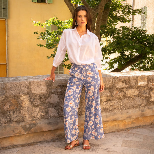 Zen Ethnic Plain Cherry Shirt in White