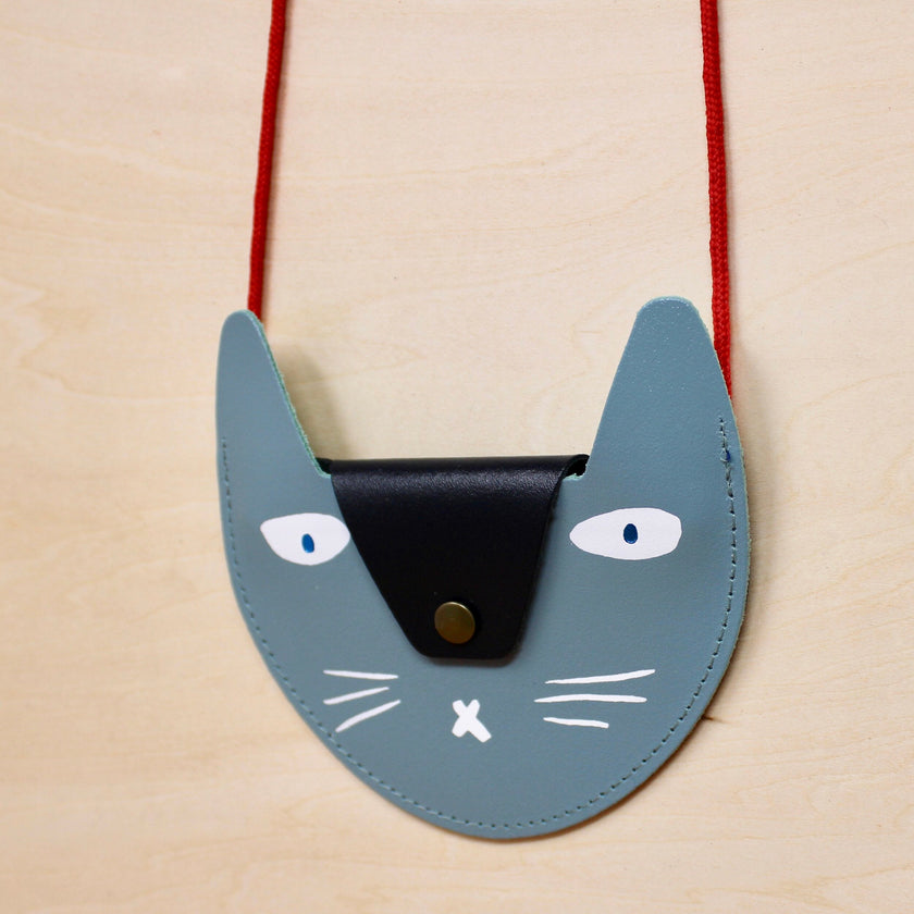 Blue Cat Pocket Purse from Ark Colour Design