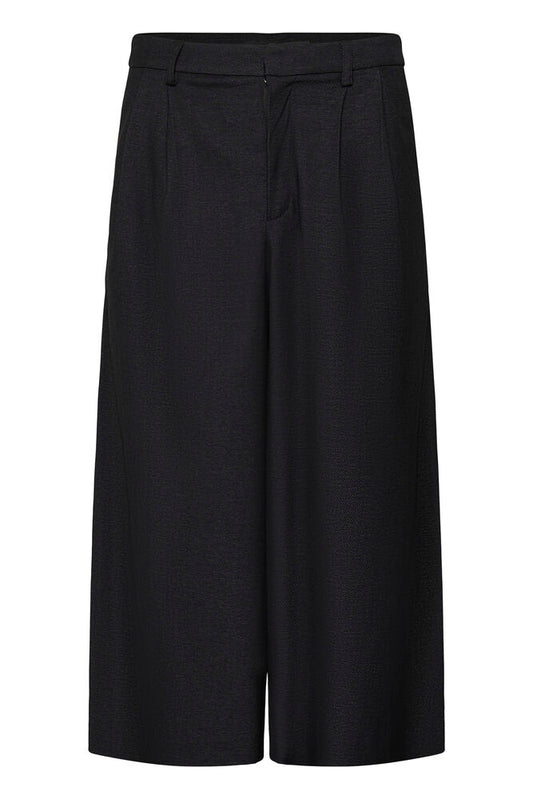 Kaffe Gabby Culotte Pants in Dark Grey Melange