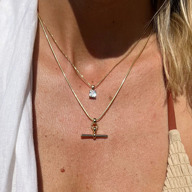 Kelly Springham Sparkling Square Choker Necklace